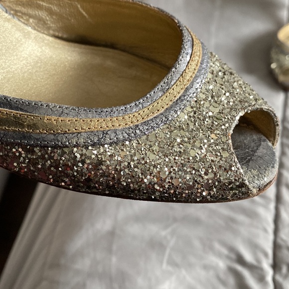 Miu Miu silver and gold kitten heel - Picture 4 of 4
